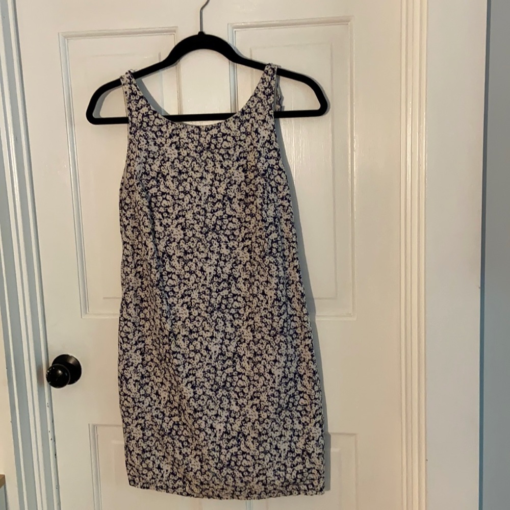 Zara small flower print open back mini dress
